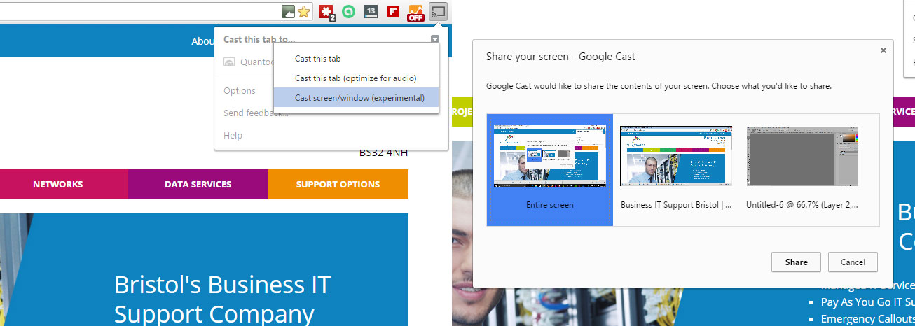 Cast Entire Screen Cast Entire Screen