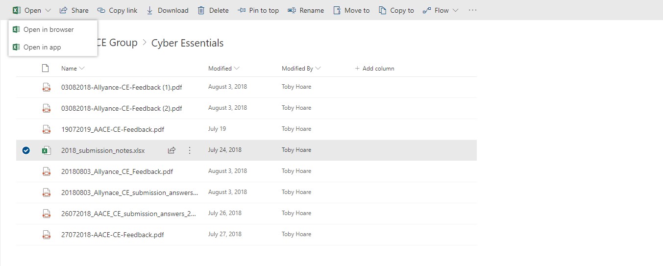 Opening documents from SharePoint Opening documents from SharePoint