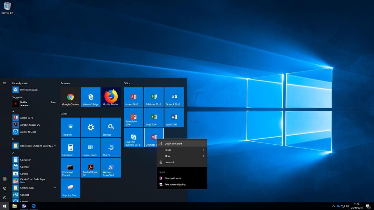 Unpin from Start Unpin from Start